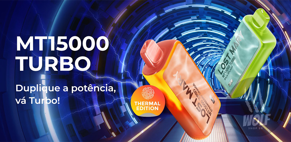 Banner Pod Descartável Elf Bar Lost Mary MT15000 Turbo na Wolf