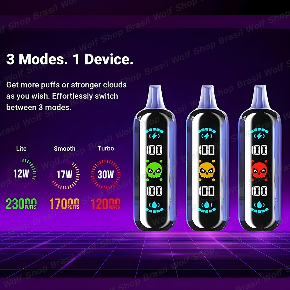 Modos do Pod Descartável ELFBAR GH23000 na Wolf