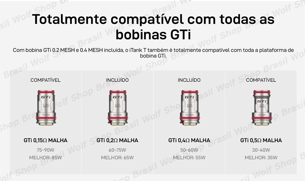 Compatibilidade Vape Vaporesso GEN SE na Wolf Shop