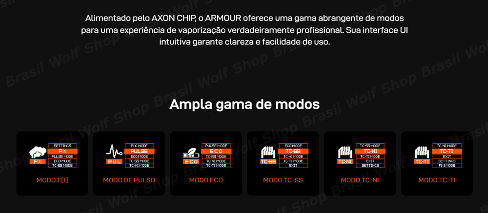 Interface intuitiva Vape Vaporesso ARMOUR MAX na Wolf Shop