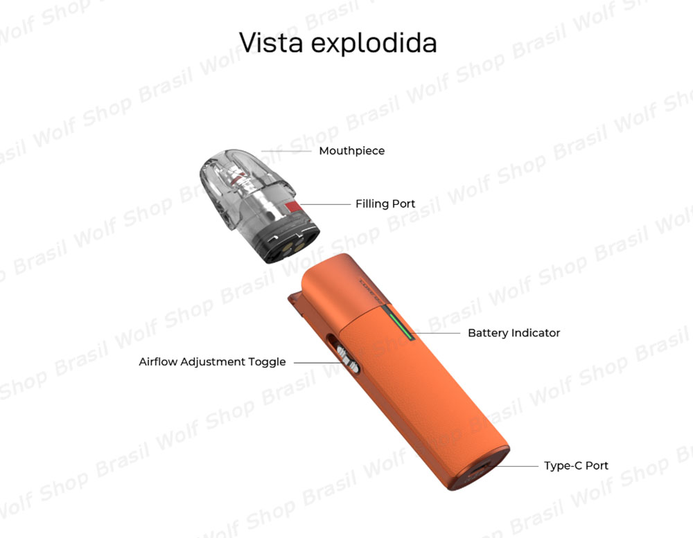 Vista Expandida Pod System Vaporesso XROS Luxe Q2 na Wolf Shop