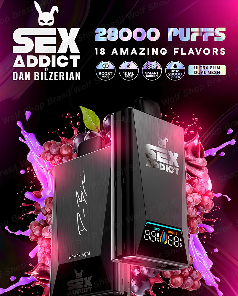 AD Pod Descartável Sex Addict By Dan Bilzerian S280 na Wolf Shop Brasil