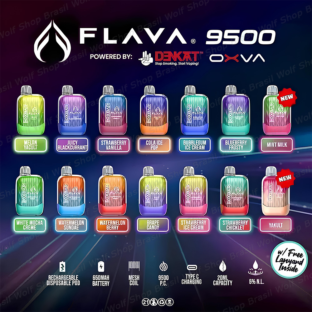 Sabores e Mais Pod Descartável OXBAR G9500 na Wolf Shop Brasil