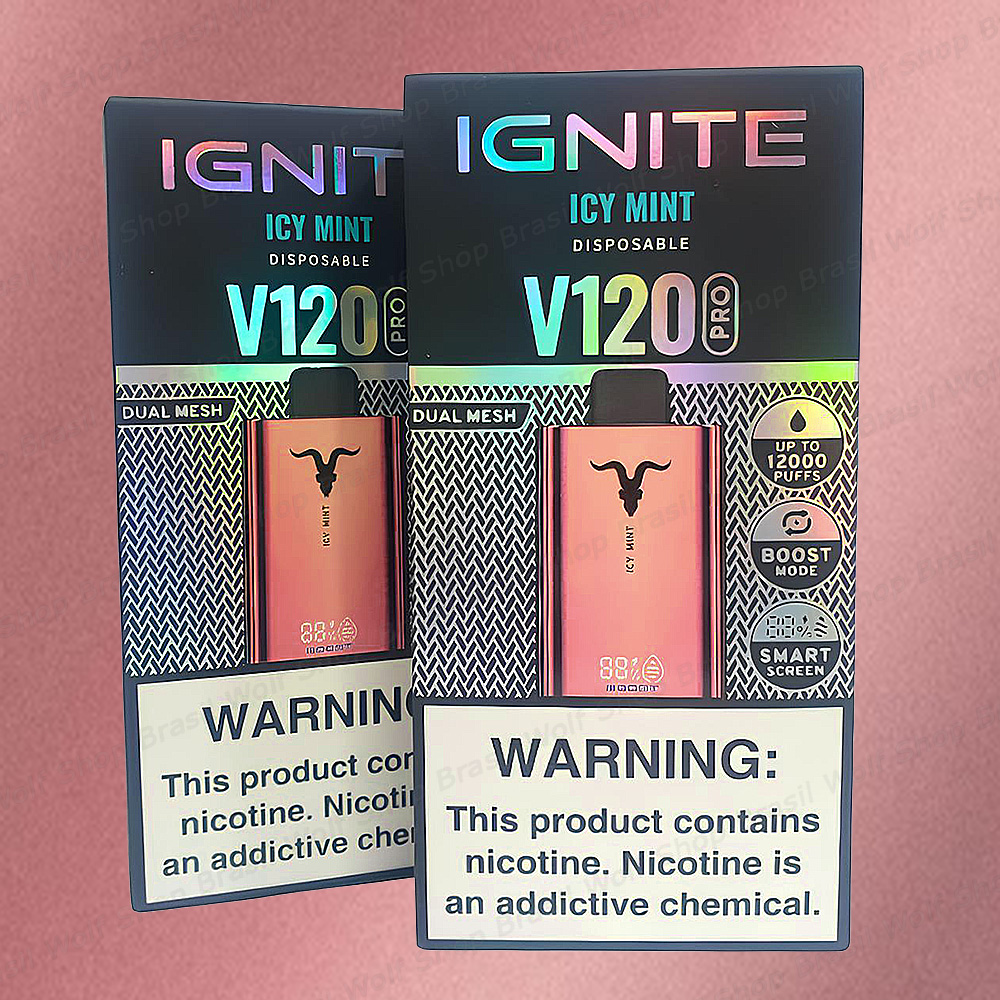 AD Pod Descartável IGNITE V120 PRO Rose Gold na Wolf Shop Brasil