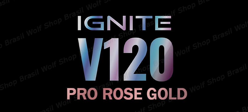 Banner Pod Descartável IGNITE V120 PRO Rose Gold na Wolf Shop Brasil