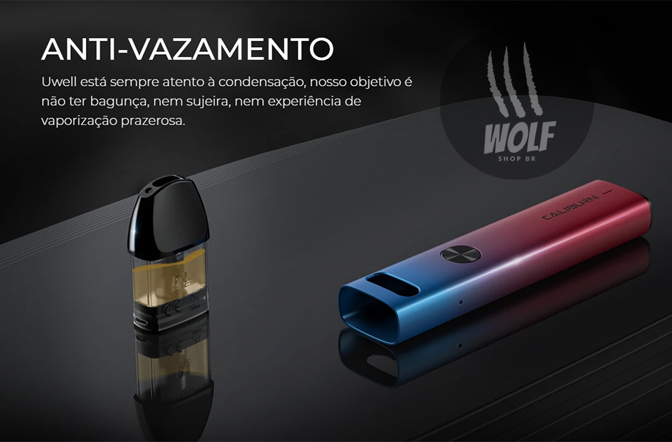 Anti-Vazamento do Podsystem UWELL Caliburn A2 na Wolf