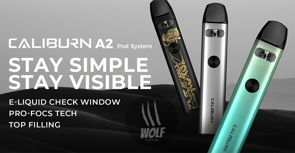 Apresentação do Podsystem UWELL Caliburn A2 na Wolf