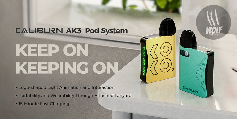 Apresentação do Podsystem UWELL Caliburn AK3 na Wolf