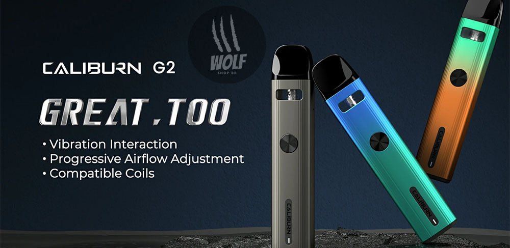 Apresentação do Podsystem UWELL Caliburn G2 na Wolf