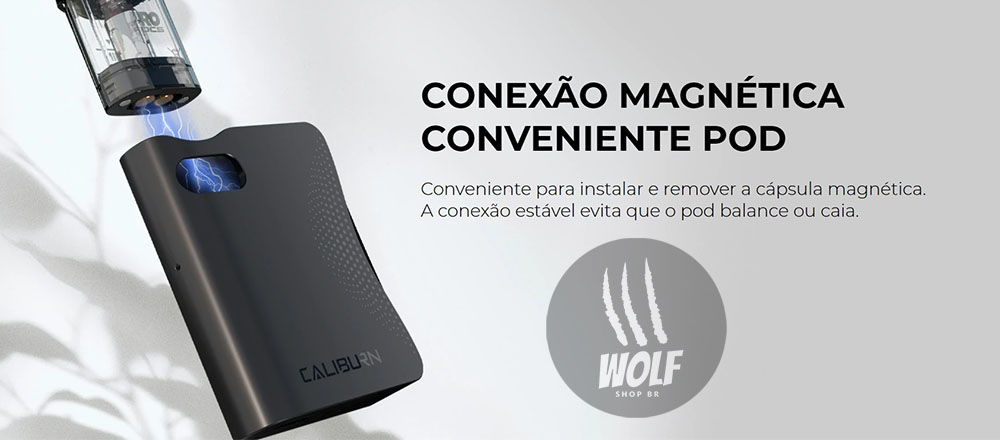 Conexão Magnética do Podsystem UWELL Caliburn AK3 na Wolf