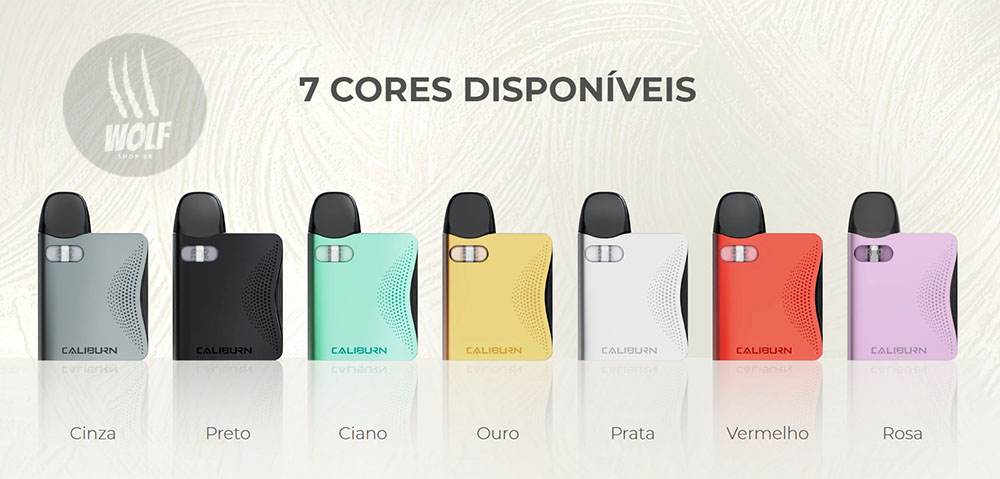 Cores do Podsystem UWELL Caliburn AK3 na Wolf