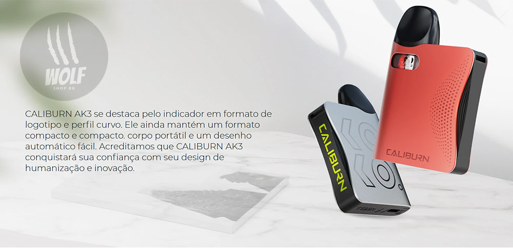 Corpo Portátil do Podsystem UWELL Caliburn AK3 na Wolf