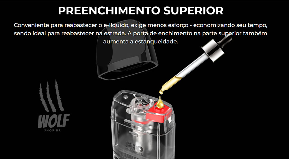 Preenchimento Superior do Podsystem UWELL Caliburn G2 na Wolf