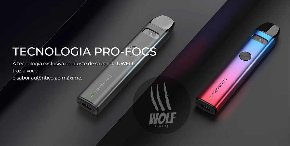 Pro-Focs de E-Líquido do Podsystem UWELL Caliburn A2 na Wolf