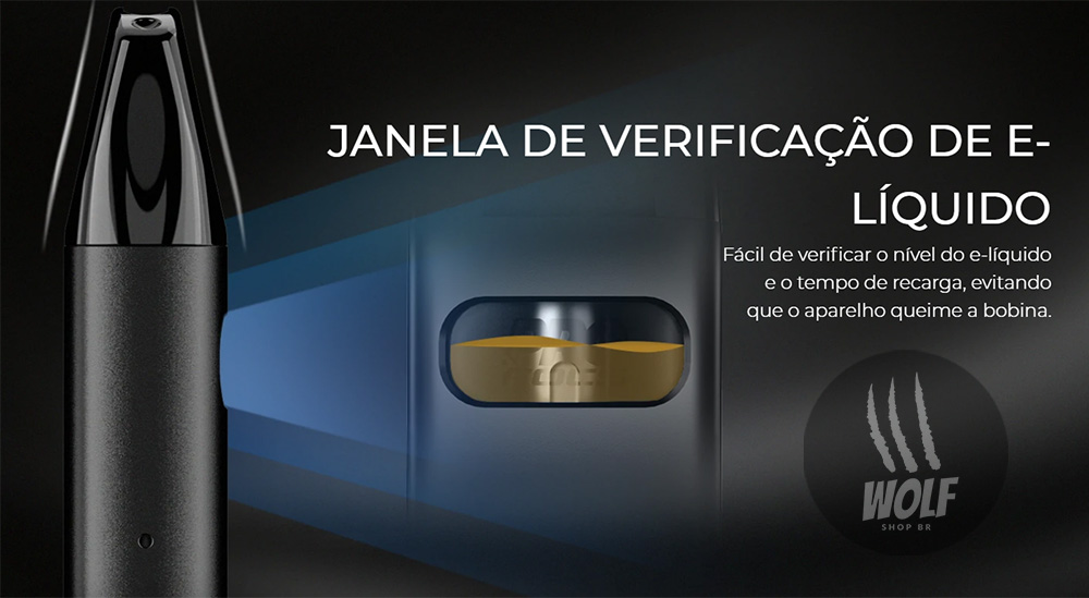 Verificação de E-Líquido do Podsystem UWELL Caliburn A2 na Wolf